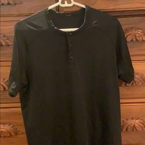 Black Lulu lemon short sleeve Henley